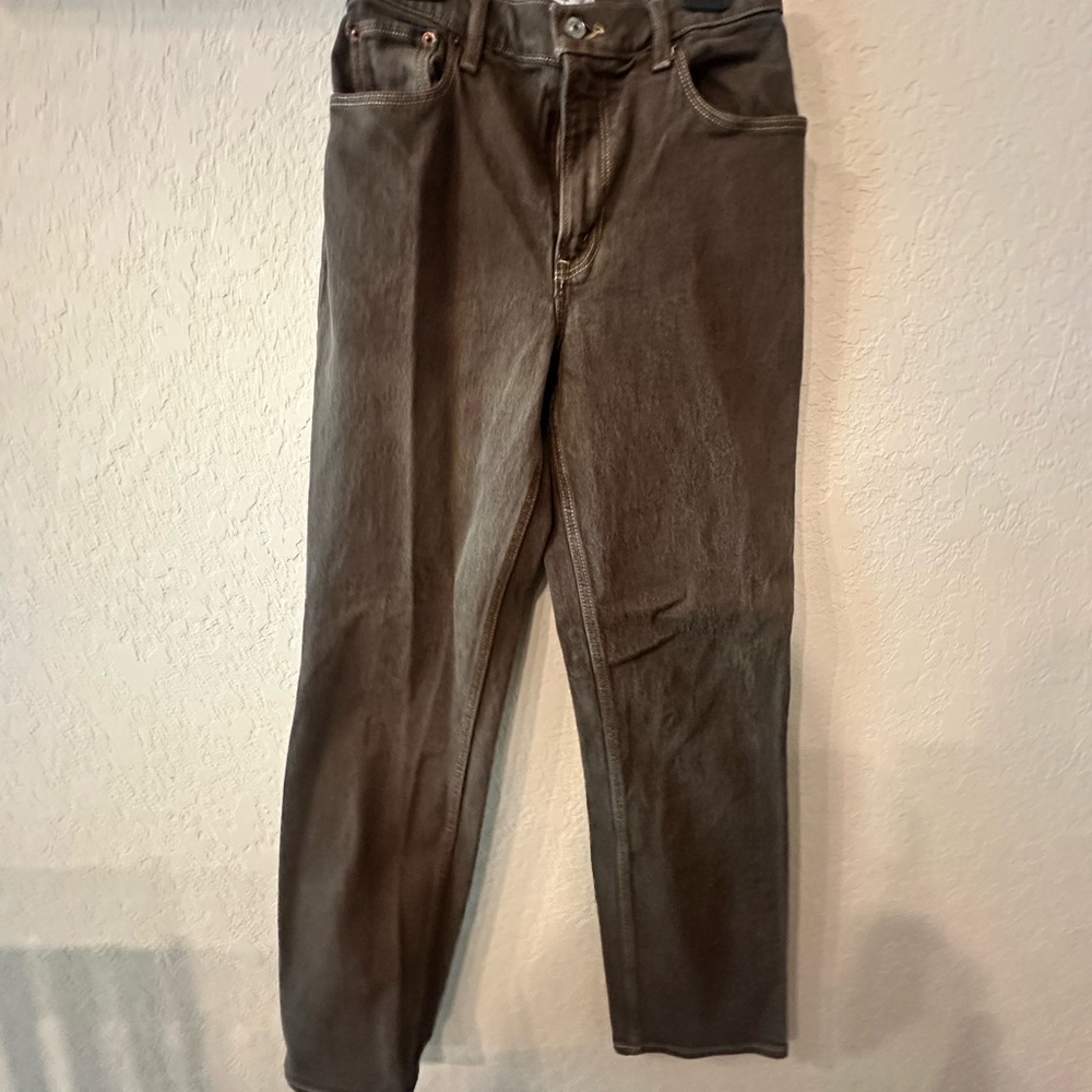 Abercrombie & Fitch Men's Dark Brown Straight Jeans
